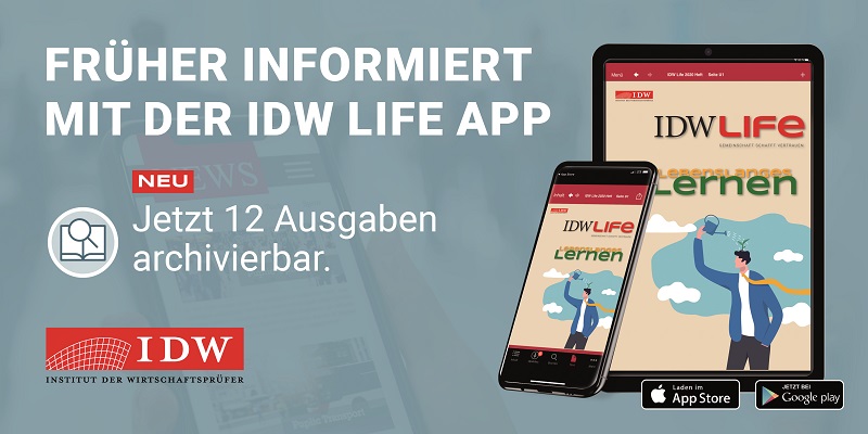 Früher informiert mit der IDW Life App